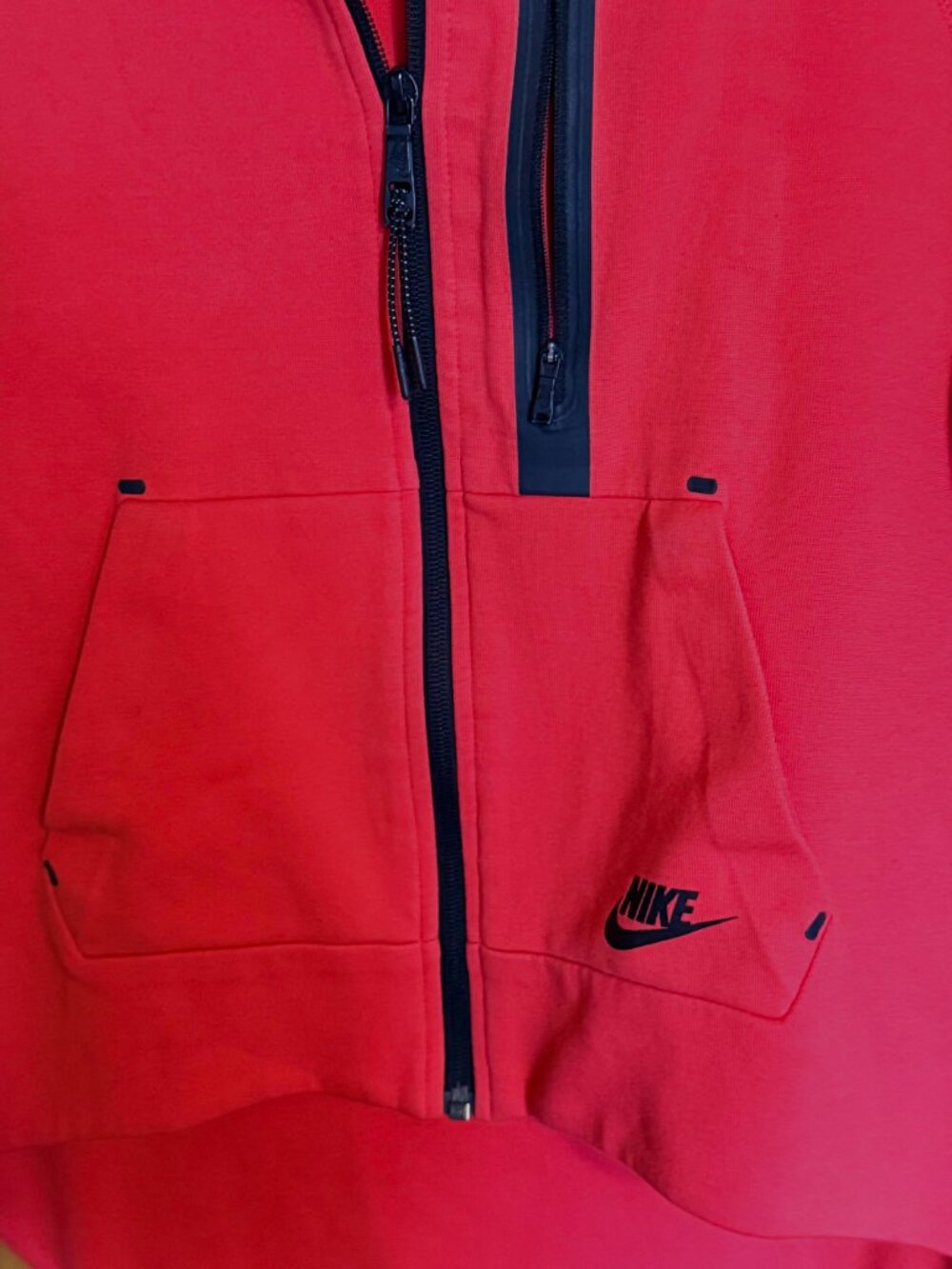Nike Women's Sportswear Tech Fleece Moto Cape Jacket in "Daring Red", Size XS - Picture 10 of 12